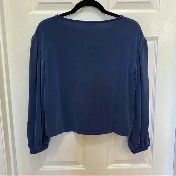 Madewell sandwashed gathered sleeve top soft and carefree - Picture 6 of 6